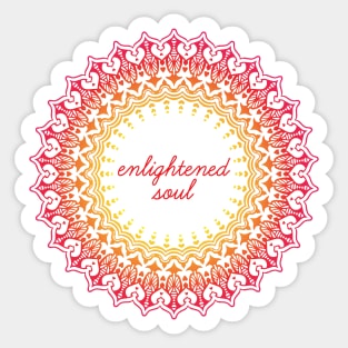 Enlightened Soul - Meditation Mandala Print Design GC-092-17 Sticker